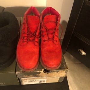 Boy Red Timberland Boots